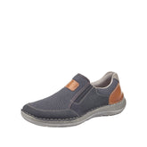 Rieker Men's 03053-14 Loafers, Blue (Pazifik/Atlantis/Amaretto/Staub 14), 10.5 UK